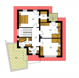 Mirror image | Floor plan of second floor - TREND 278